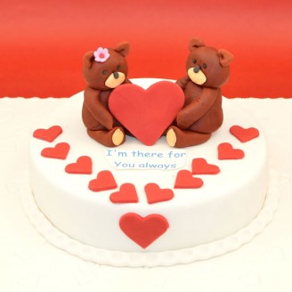 Cute couple cake Online Cake Delivery Delivery Jaipur, Rajasthan